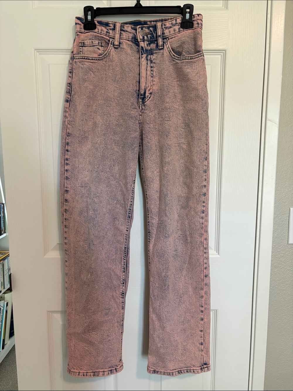 wild fable Pink Acid-Wash Straight-Leg Jeans